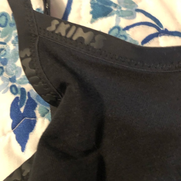 NWT Skims Cotton Logo Underwire Demi Bra Color Soot Hook & Eye Closure - Picture 4 of 6